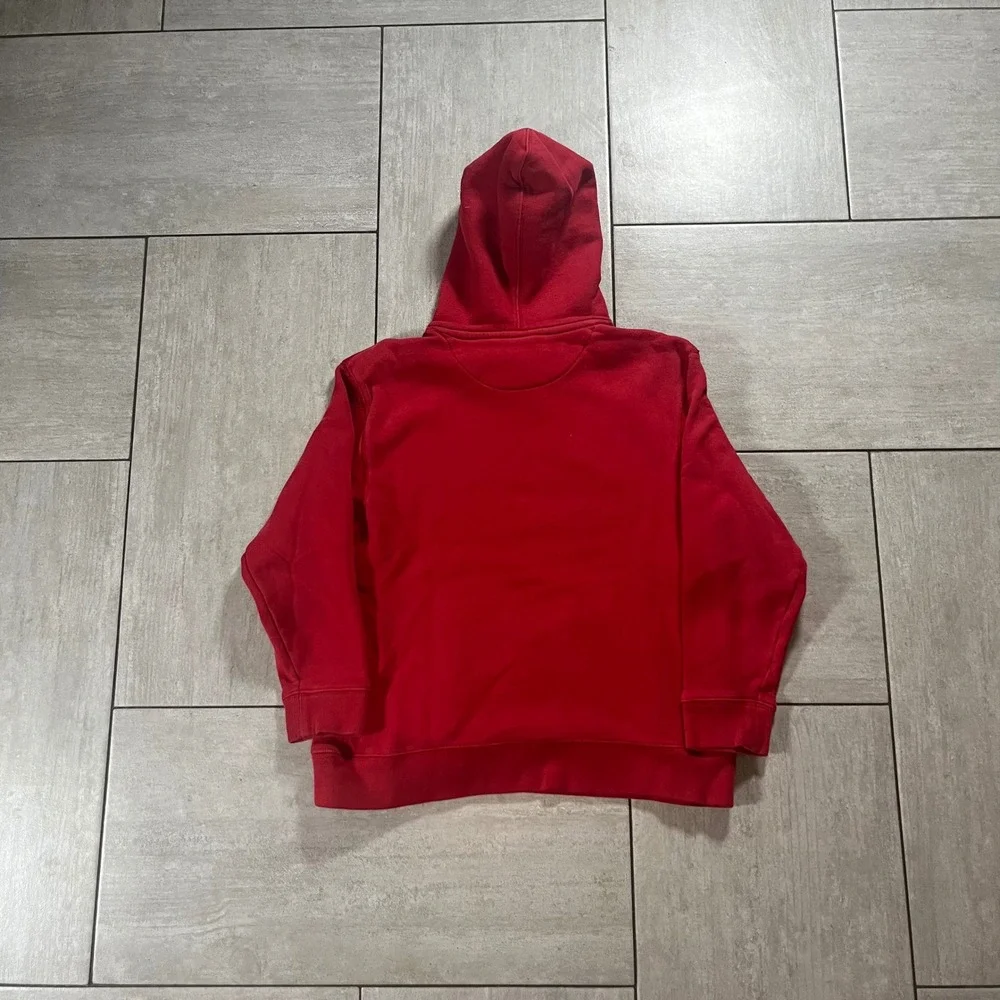 Gap Kids Arch Logo Pullover Hoodie Red Navy Blue Size 10